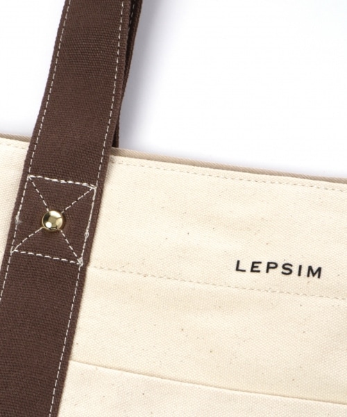 LEPSIM（レプシィム）の「マタニティ／撥水キャンバストート（バッグ・キナリ×ブラック/ブラック/キナリ×ブラウン）」の21枚目の写真