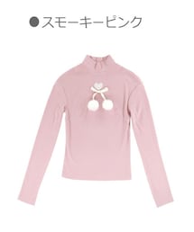 Bobon21 | ハート型刺しゅう袖ファー付き見せインナー-全１色-(シャツ/ブラウス)