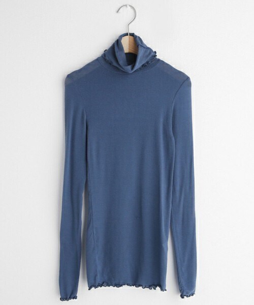 DHOLIC(ディーホリック)の「ウェーブシアーTシャツ(Tシャツ/カットソー・レディース・グレー/ベージュ/パープル/ホワイト/ブラック/ブルー・ONESIZE)」の5枚目の写真