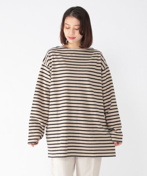 studio CLIP（スタディオクリップ）の「[ユニセックス]起毛ボーダーワイドプルオーバー（トップス・ブラック/レッド/ネイビー）」の7枚目の写真