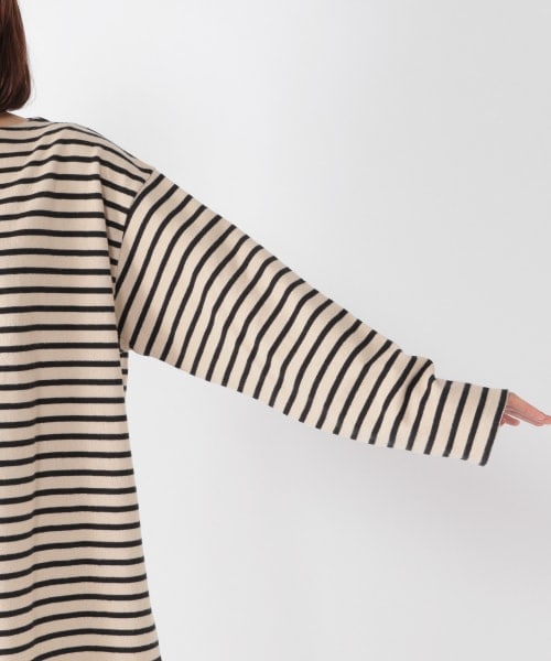 studio CLIP（スタディオクリップ）の「[ユニセックス]起毛ボーダーワイドプルオーバー（トップス・ブラック/レッド/ネイビー）」の11枚目の写真