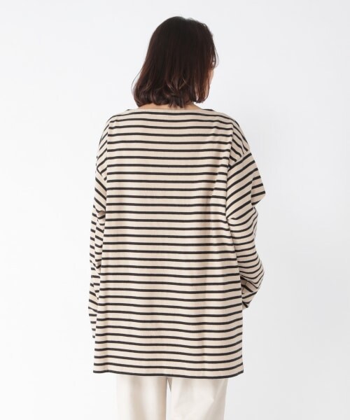 studio CLIP（スタディオクリップ）の「[ユニセックス]起毛ボーダーワイドプルオーバー（トップス・ブラック/レッド/ネイビー）」の9枚目の写真