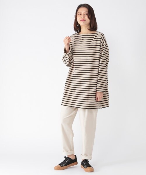 studio CLIP（スタディオクリップ）の「[ユニセックス]起毛ボーダーワイドプルオーバー（トップス・ブラック/レッド/ネイビー）」の4枚目の写真