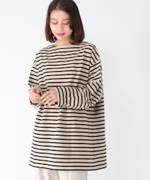 studio CLIP | [ユニセックス]起毛ボーダーワイドプルオーバー(トップス)