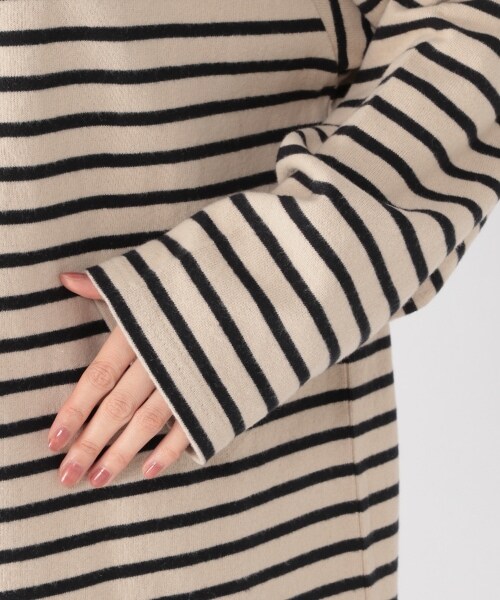 studio CLIP（スタディオクリップ）の「[ユニセックス]起毛ボーダーワイドプルオーバー（トップス・ブラック/レッド/ネイビー）」の12枚目の写真