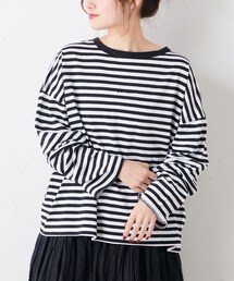 PUAL CE CIN | 【Du noir】ロゴ刺繍T(Tシャツ/カットソー)