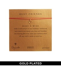 Dogeared | Dogeared Best Friend Ever Gold Plated Classic Open Heart Make A Wish Necklace - Red(ネックレス)
