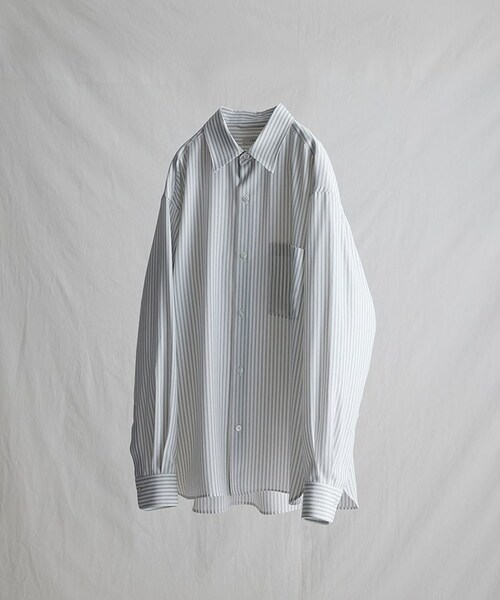 LIDNM(リドム)の「VISCOSE STRIPE SHIRT(シャツ/ブラウス・メンズ・グレー・M/L)」の6枚目の写真