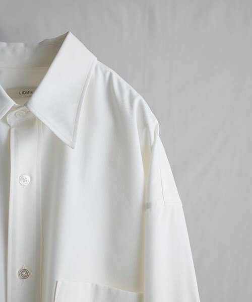 LIDNM（リドム）の「HARD TWISTED WIDE SHIRT（シャツ/ブラウス・メンズ・ホワイト/ベージュ・M/L）」の8枚目の写真
