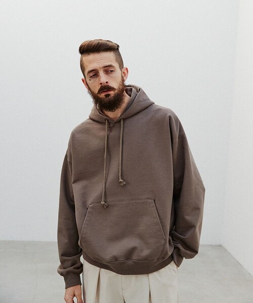 LIDNM（リドム）の「WIDE LOOSE PARKA（パーカー・メンズ・ブラウン/ホワイト・M/L）」の17枚目の写真