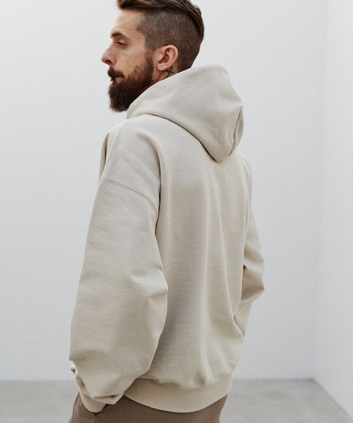 LIDNM（リドム）の「WIDE LOOSE PARKA（パーカー・メンズ・ブラウン/ホワイト・M/L）」の5枚目の写真