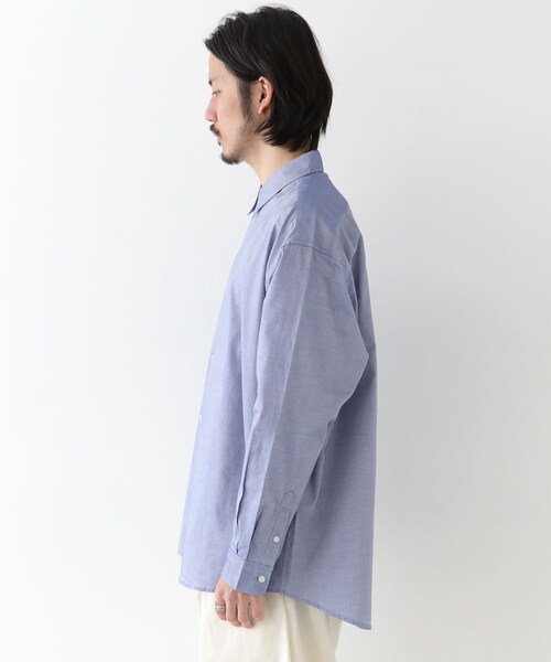 URBAN RESEARCH Sonny Label（アーバンリサーチサニーレーベル）の「ALBINIオーバーシャツ（その他・メンズ・ネイビー/ホワイト/ストライプ・M/L）」の8枚目の写真