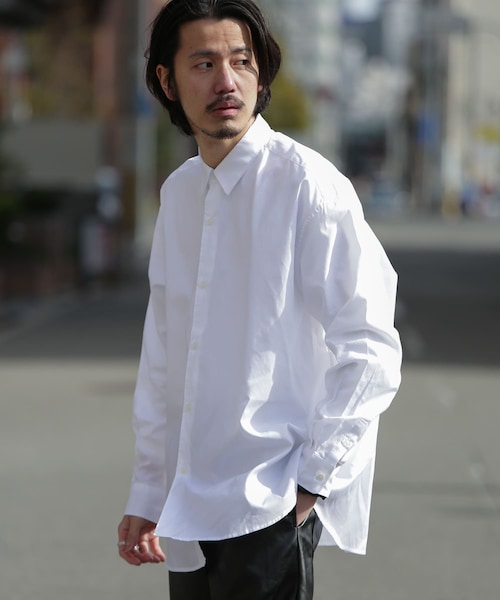 URBAN RESEARCH Sonny Label（アーバンリサーチサニーレーベル）の「ALBINIオーバーシャツ（その他・メンズ・ネイビー/ホワイト/ストライプ・M/L）」の2枚目の写真