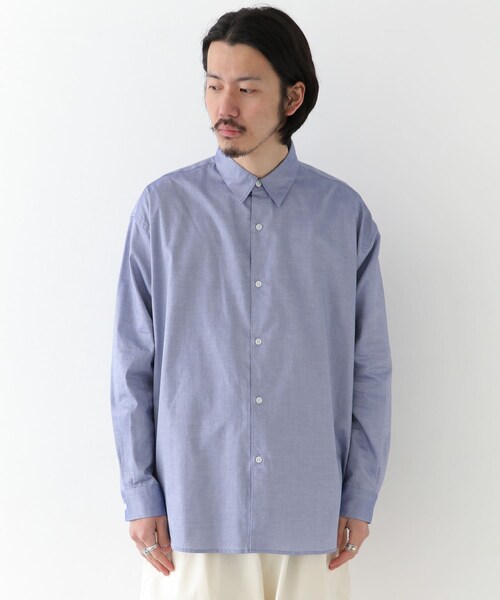 URBAN RESEARCH Sonny Label（アーバンリサーチサニーレーベル）の「ALBINIオーバーシャツ（その他・メンズ・ネイビー/ホワイト/ストライプ・M/L）」の7枚目の写真