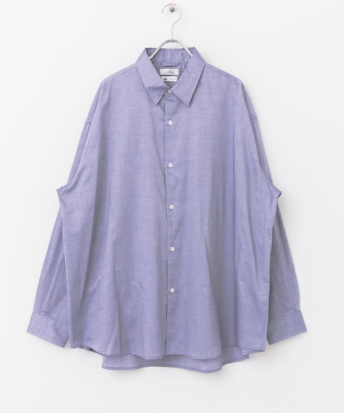 URBAN RESEARCH Sonny Label（アーバンリサーチサニーレーベル）の「ALBINIオーバーシャツ（その他・メンズ・ネイビー/ホワイト/ストライプ・M/L）」の12枚目の写真