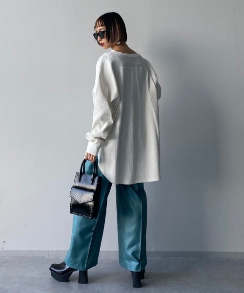 PAGEBOY（ページボーイ）の「【CORE】ヘビーオンスリブプルオーバー（トップス・レディース・オフホワイト/ブラック・FREE）」の7枚目の写真