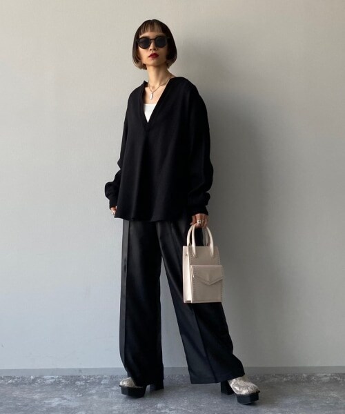 PAGEBOY（ページボーイ）の「【CORE】ヘビーオンスリブプルオーバー（トップス・レディース・オフホワイト/ブラック・FREE）」の15枚目の写真