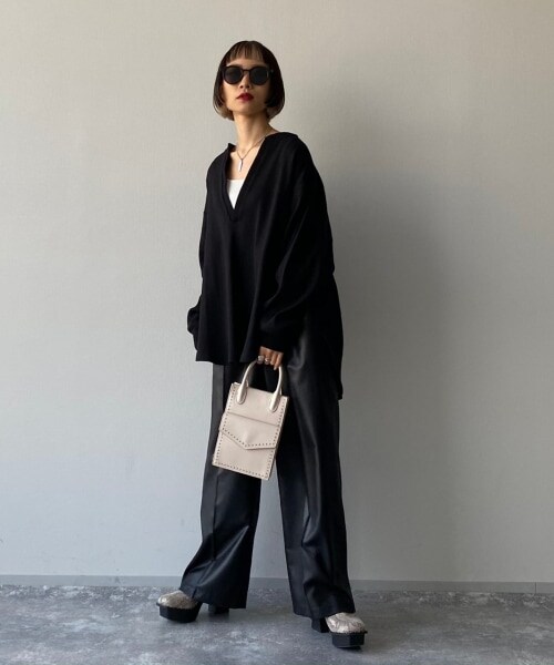 PAGEBOY（ページボーイ）の「【CORE】ヘビーオンスリブプルオーバー（トップス・レディース・オフホワイト/ブラック・FREE）」の14枚目の写真