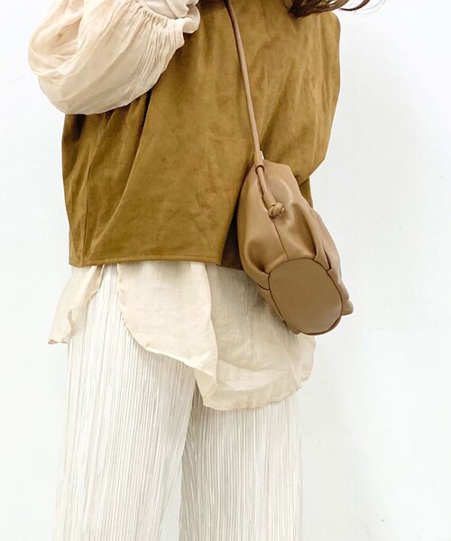 Lattice（Lattice）の「ギャザーデザインバッグ（トートバッグ・レディース・ブラック/アイボリー/シルバー/ブラウン・0）」の3枚目の写真