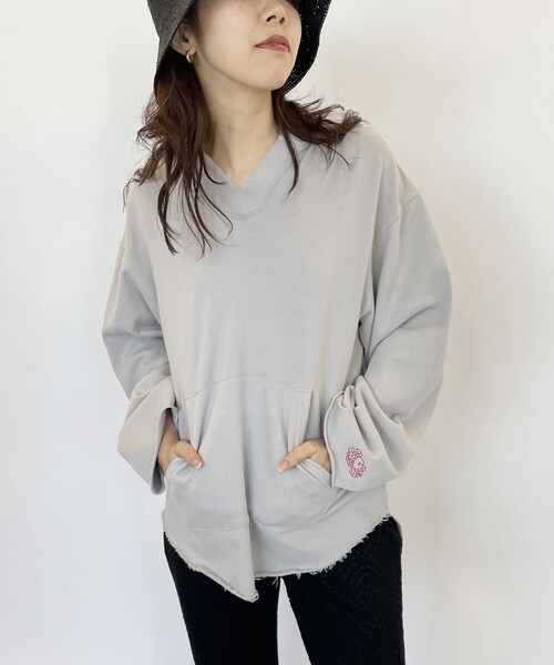 CAPRICIEUX LE'MAGE（カプリシューレマージュ）の「【FRUIT OF THE LOOM/フルーツオブザルーム】メキシカンパーカー（Tシャツ/カットソー・レディース・グリーン/ブラウン/ライトグレー・M）」の2枚目の写真