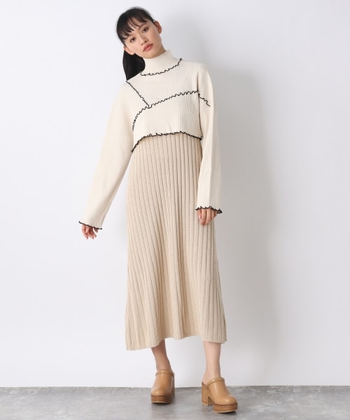 Jeanasis ジーナシス の メローニット2pワンピース ワンピース ドレス Wear