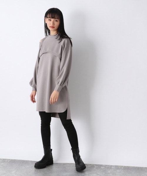 JEANASIS(ジーナシス)の「スリット2Pチュニックワンピース(ワンピース/ドレス・アイボリー()/ブラック()/グレー())」の18枚目の写真