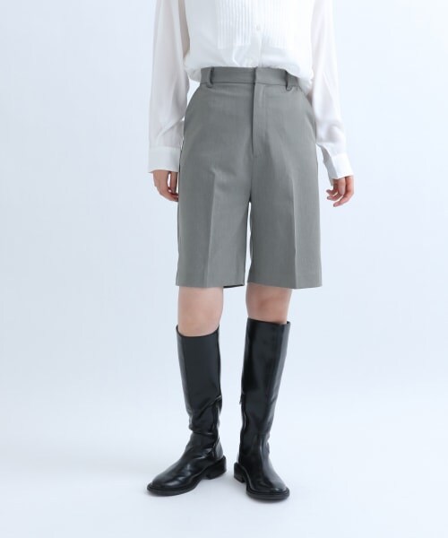 JEANASIS（ジーナシス）の「Straight Setup Short Pants（パンツ・ブラック()/グレー()/ブラウン系その他()）」の7枚目の写真