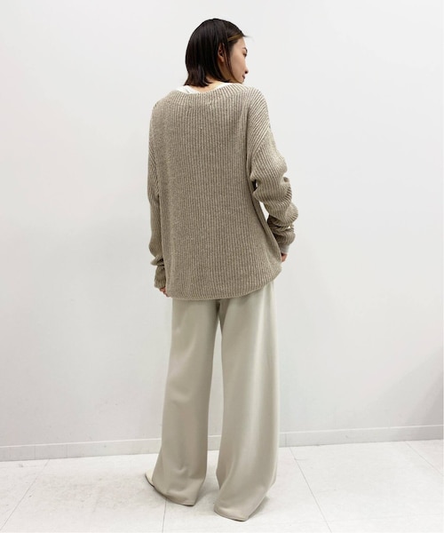 ♡人気カラー♡APSTUDIO エラスティックパンツ 36 ナチュラル