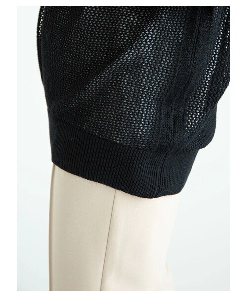 GARAGE OF GOOD CLOTHING（ガレージオブグッドクロージング）の「メッシュクルーネックプルオーバー（トップス・オフホワイト/ブラック/ライトベージュ・F）」の5枚目の写真