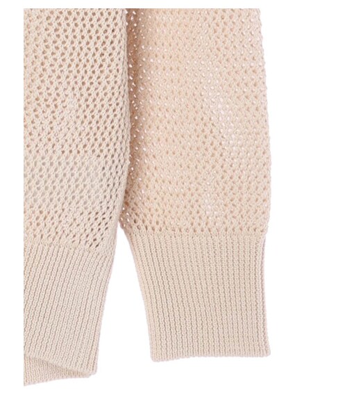 GARAGE OF GOOD CLOTHING（ガレージオブグッドクロージング）の「メッシュクルーネックプルオーバー（トップス・オフホワイト/ブラック/ライトベージュ・F）」の19枚目の写真