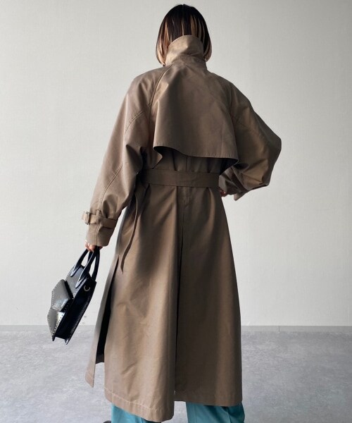 PAGEBOY（ページボーイ）の「シャンブレートレンチコート（ジャケット/アウター・ベージュ/ダスティーブルー）」の10枚目の写真