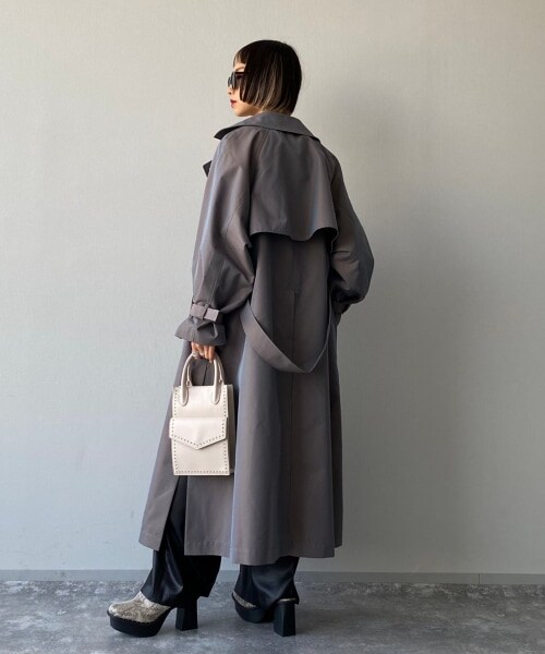 PAGEBOY（ページボーイ）の「シャンブレートレンチコート（ジャケット/アウター・ベージュ/ダスティーブルー）」の18枚目の写真
