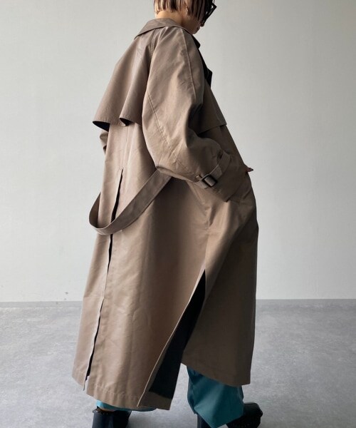 AWESOME BOY ベージュ ロングコート AWESOME BOY ベージュ ロングコート AWESOME BOY ベージュ ロング