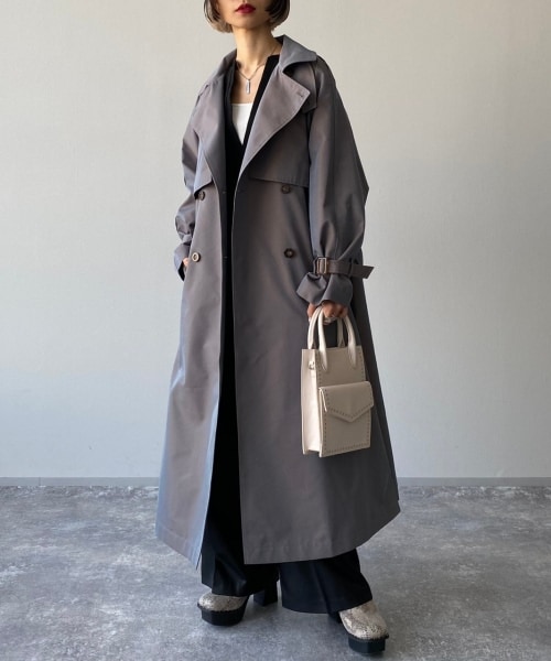 PAGEBOY（ページボーイ）の「シャンブレートレンチコート（ジャケット/アウター・ベージュ/ダスティーブルー）」の16枚目の写真