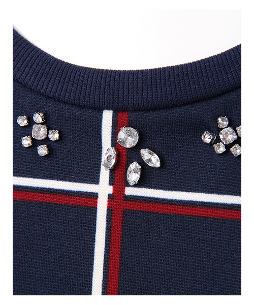 INGNI（イング）の「ウィンドペン柄／TOPS B（トップス・レディース・ｵﾌﾎﾜｲﾄ/ｺﾝ・M）」の4枚目の写真