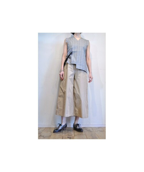 --(--)の「ナイロンワイドパンツ(その他パンツ・レディース・パープル/ベージュ・one)」の2枚目の写真