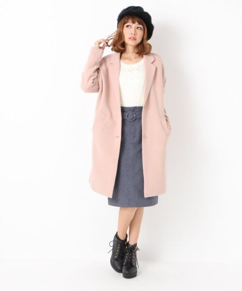 Heather(ヘザー)の「TRチェスターコート(ジャケット/アウター・レディース・ライトピンク/オフベージュ/ネイビー・S/M)」の6枚目の写真