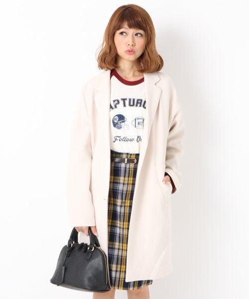 Heather(ヘザー)の「TRチェスターコート(ジャケット/アウター・レディース・ライトピンク/オフベージュ/ネイビー・S/M)」の2枚目の写真