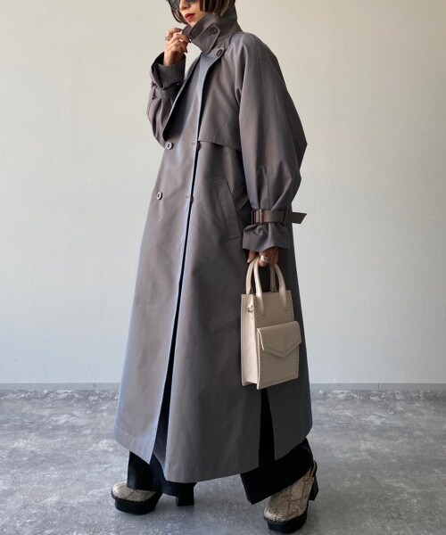 PAGEBOY(ページボーイ)の「【CORE】シャンブレートレンチコート(ジャケット/アウター・レディース・ベージュ/ダスティーブルー・S, M)」の21枚目の写真