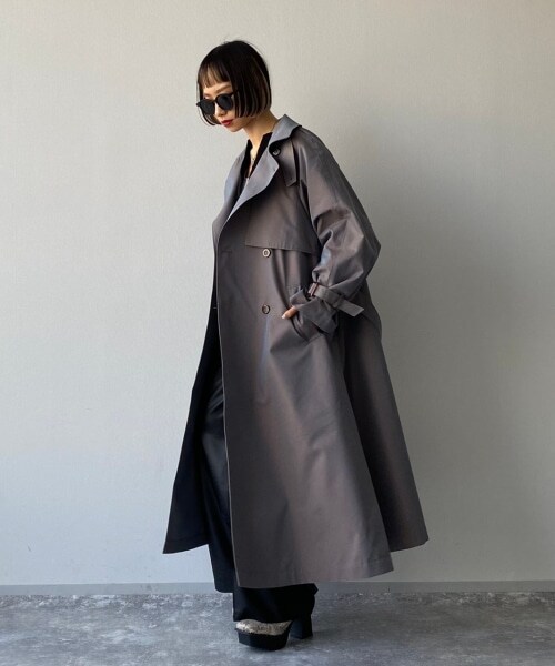 PAGEBOY(ページボーイ)の「【CORE】シャンブレートレンチコート(ジャケット/アウター・レディース・ベージュ/ダスティーブルー・S, M)」の19枚目の写真