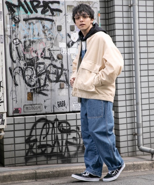 RAGEBLUE（レイジブルー）の「＜セットアップ着用可能＞コーデュロイビッグポケットブルゾン（ジャケット/アウター・オフホワイト/ピンク/ブルー/ネイビー）」の7枚目の写真