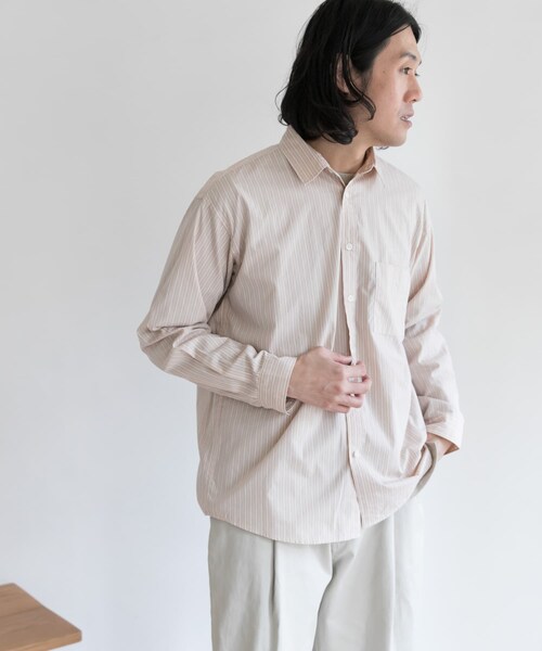 URBAN RESEARCH DOORS（アーバンリサーチドアーズ）の「ストライプドロップショルダーシャツ（その他・メンズ・Beige Srp/Blue Srp/Ecru Srp・38/40）」の17枚目の写真