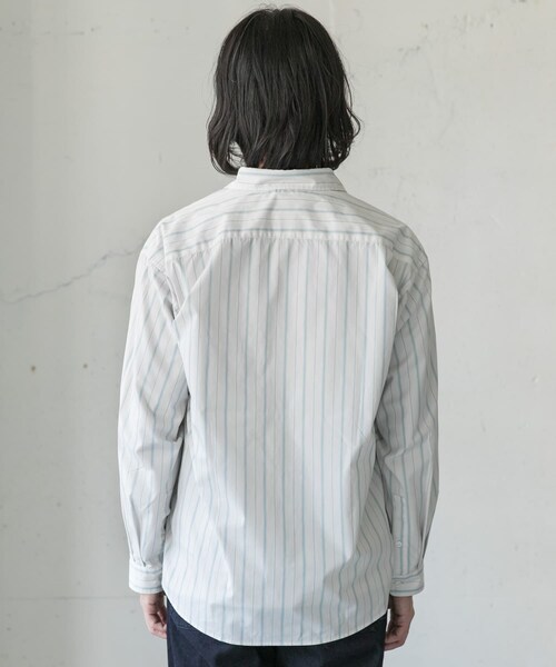 URBAN RESEARCH DOORS（アーバンリサーチドアーズ）の「ストライプドロップショルダーシャツ（その他・メンズ・Beige Srp/Blue Srp/Ecru Srp・38/40）」の21枚目の写真