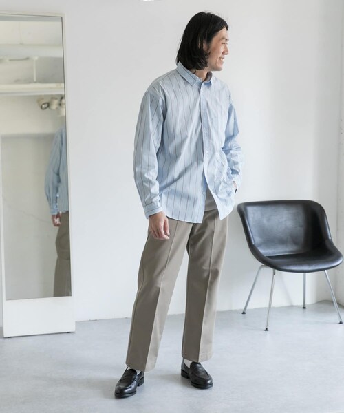 URBAN RESEARCH DOORS（アーバンリサーチドアーズ）の「ストライプドロップショルダーシャツ（その他・メンズ・Beige Srp/Blue Srp/Ecru Srp・38/40）」の8枚目の写真