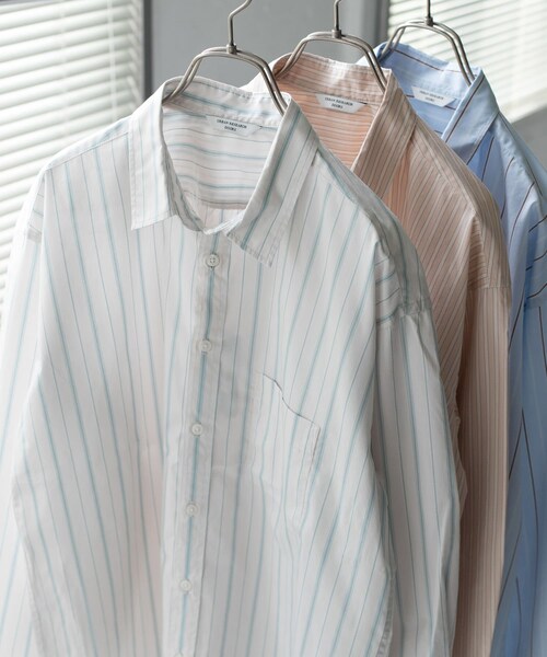 URBAN RESEARCH DOORS（アーバンリサーチドアーズ）の「ストライプドロップショルダーシャツ（その他・メンズ・Beige Srp/Blue Srp/Ecru Srp・38/40）」の3枚目の写真