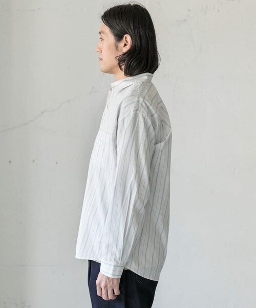URBAN RESEARCH DOORS（アーバンリサーチドアーズ）の「ストライプドロップショルダーシャツ（その他・メンズ・Beige Srp/Blue Srp/Ecru Srp・38/40）」の20枚目の写真
