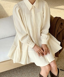 DHOLIC | リンクルカラーミニワンピース(ワンピース)