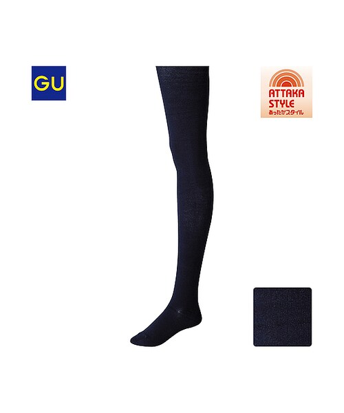 GU(ジーユー)の「(GU)あったかタイツ(WOMEN ⁄ タイツ・レギンス・トレンカ・レディース・DARK GRAY/OFF WHITE/LIGHT PURPLE/PINK/WINE/BLACK/NAVY・-)」の4枚目の写真