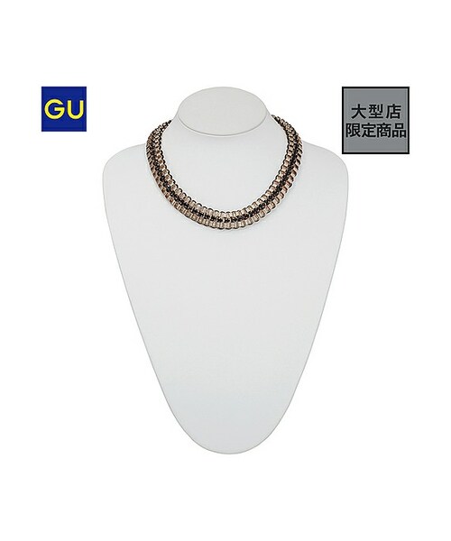 GU(ジーユー)の「(GU)WOMENビジューチェーンネックレスA(WOMEN ⁄ アクセサリー・レディース・81/80・-)」の1枚目の写真