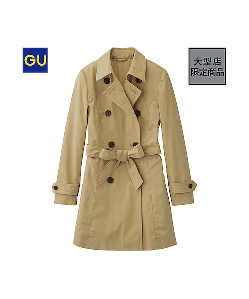 GU（ジーユー）の「（GU）トレンチコート（WOMEN ⁄ アウター・レディース・NAVY/BEIGE・XL/M/S/L）」の2枚目の写真